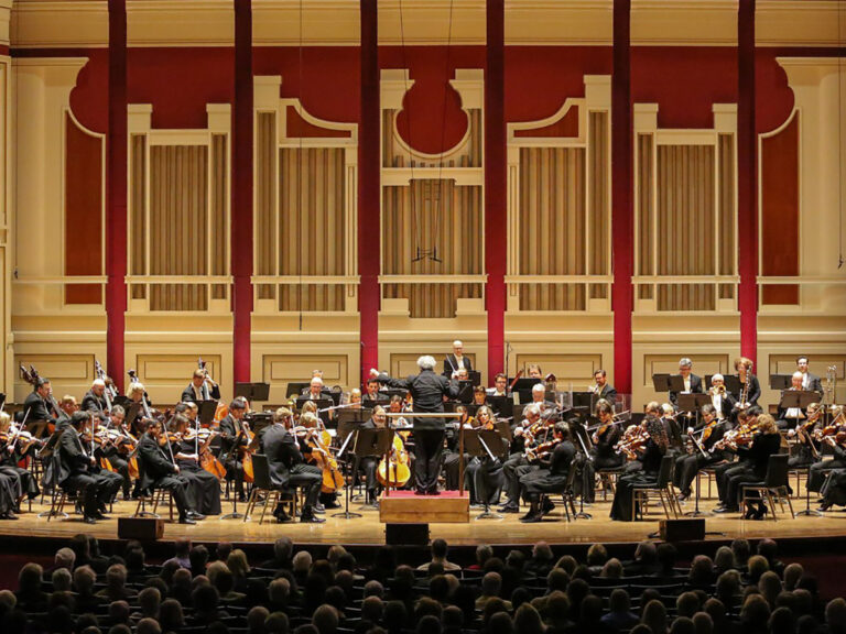 Pittsburgh Symphony Orchestra performing on stage